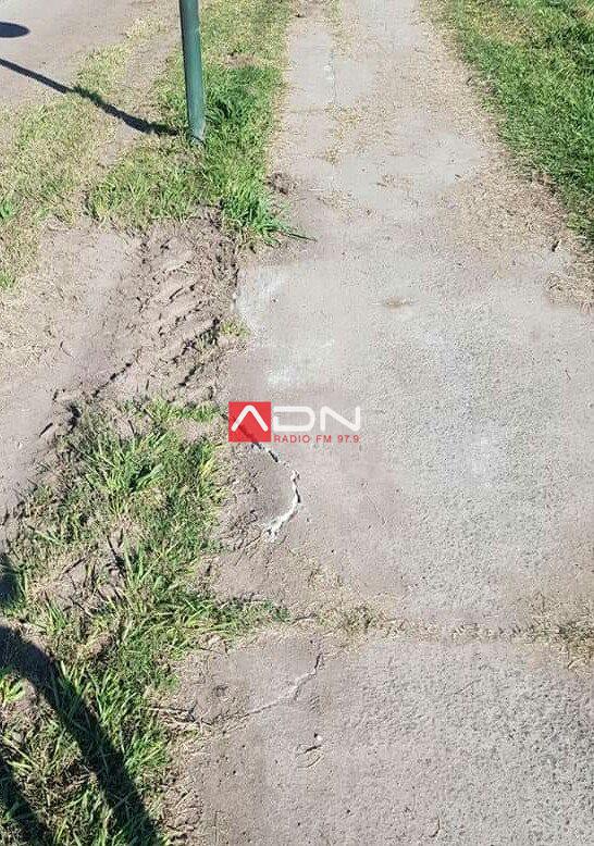 Ciclovía en mal estado