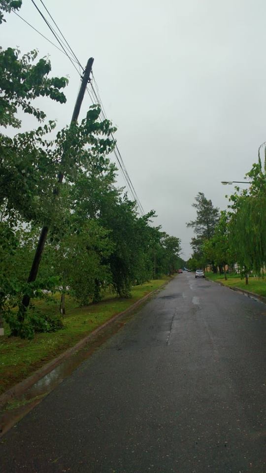 Poste inclinado - reclamo Bella Italia