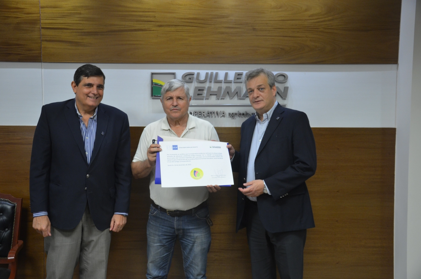 La UCSF reconoció a la Lehmann por su compromiso con la educación ambiental