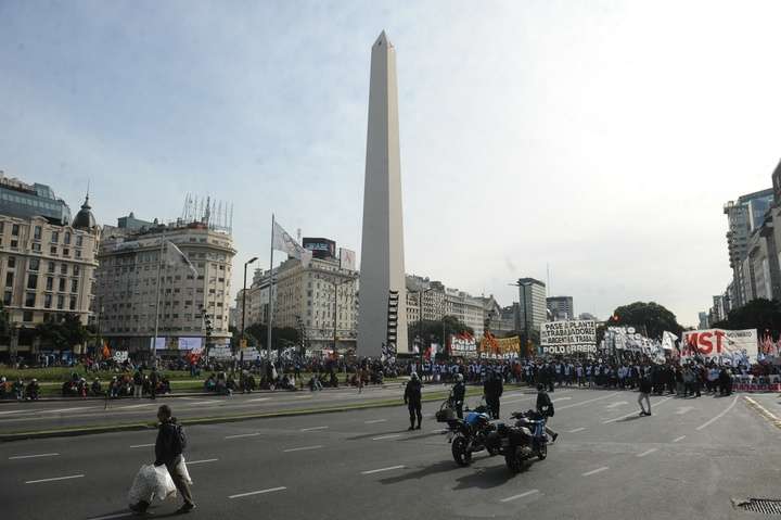 Manifestación en el obelisco