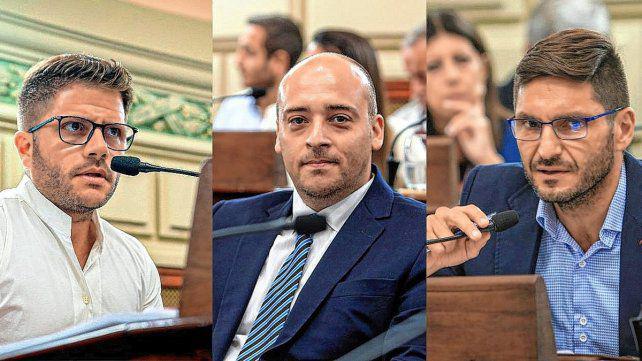 los-diputados-radicales-juan-cruz-candido-sergio-checho-basile-y-maximiliano-pullaro
