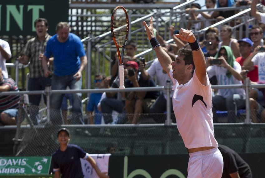Federico Delbonis ya le ganó a Thomaz Bellucci y empieza el festejo // EFE